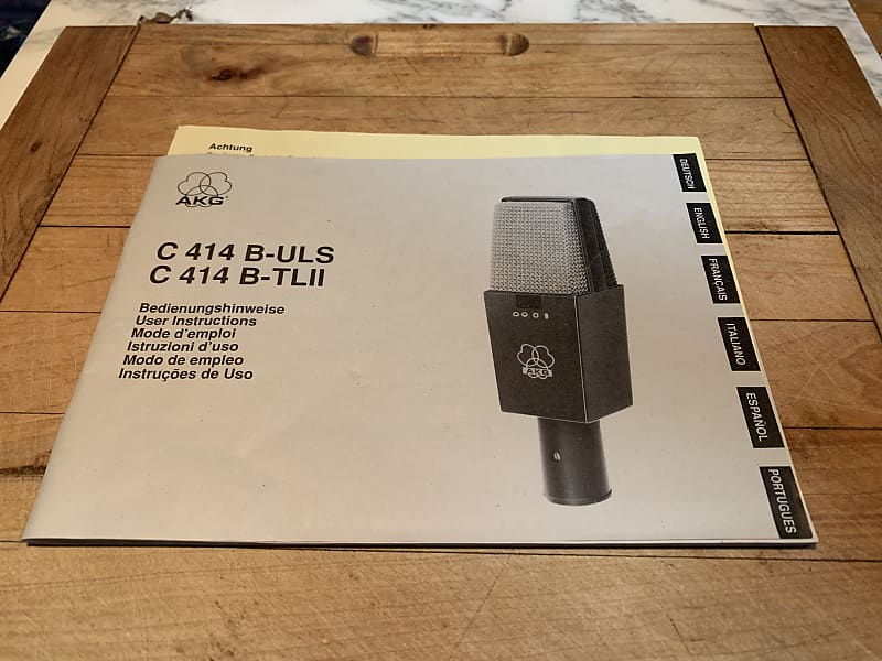 AKG  C414 B- ULS/C414 TLll VINTAGE MICROPHONE MANUAL- ORIGINAL/EXCELLENT! image 1