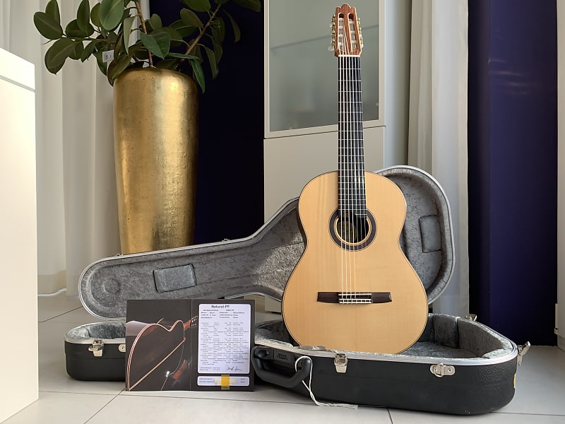 2018 Hanika Natural-PF Custom 7 - Natural Satin | Custom Shop German 7-String Classical Guitar with Monitor Sound Hole | OHSC image 1