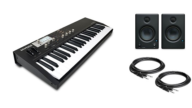 Waldorf Black Blofeld Synthesizer Keyboard Bundle with PreSonus Eris E4.5 Studio Monitors & Cables image 1
