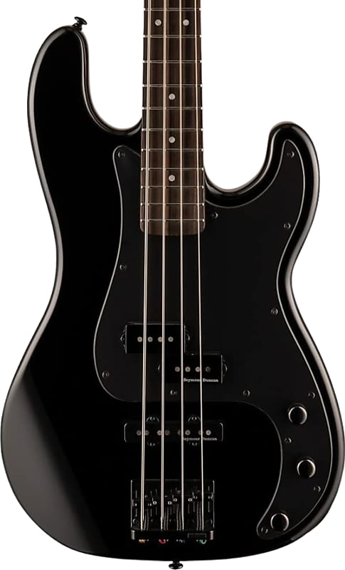 ESP LTD Surveyor '87 4-String Bass Guitar, Macassar Ebony Fingerboard, Black image 1