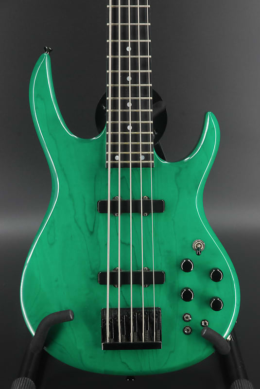 Carvin LB75 5String Bass Transparent Green w/ Hardshell Case Reverb