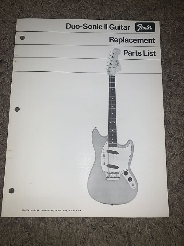 Fender Duo Sonic Replacement Parts List image 1