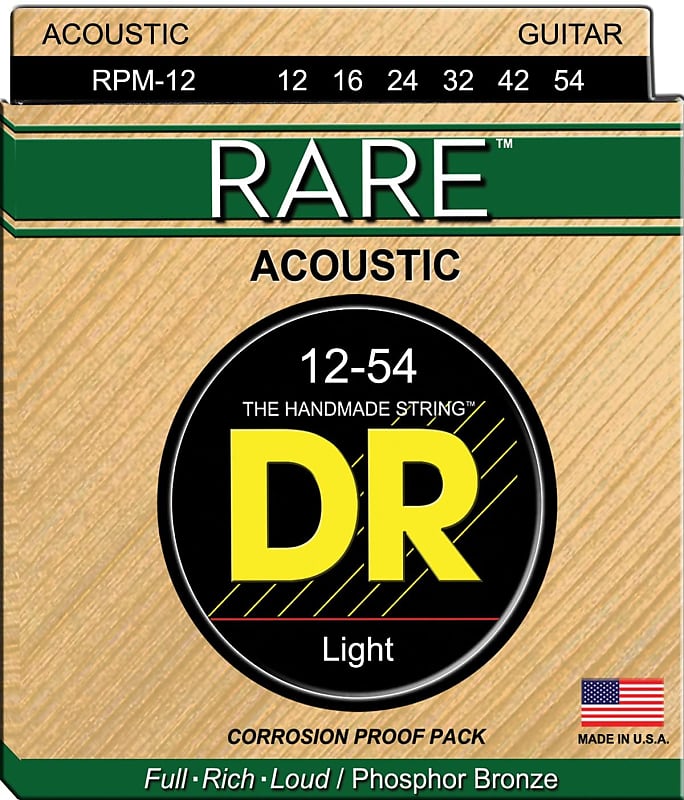 DR RPM-12 Rare Medium Acoustic Strings image 1