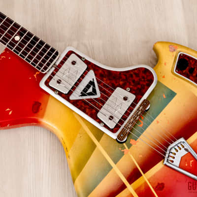 1960s Wandré Rock Oval Vintage Aluminum Neck Guitar w/ Case, Italy image 7
