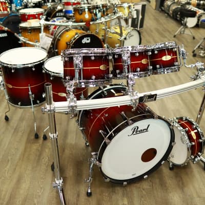 Pearl Reference One 6-Pc Shell Pack (Played by Omar Hakim) 8/10/12/14/16/22 (Red Burst Stripe) image 5