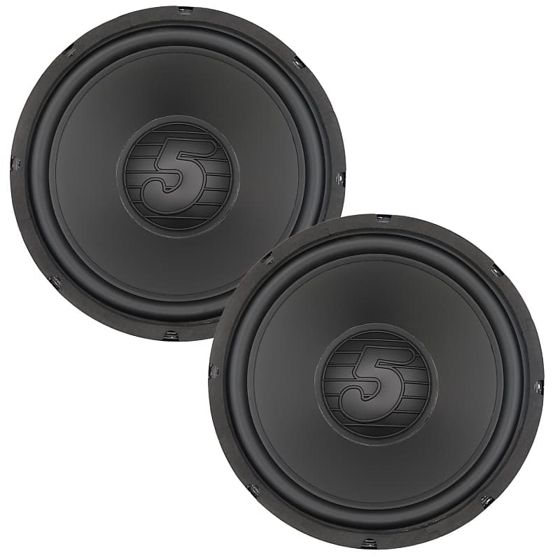 5 Core 10 Inch Woofer Pair 300W Car Subwoofer 4Ohm Replacement Deep Sub w Poly Cone