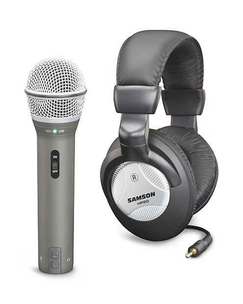 Samson Q2U Recording Pack w/ USB/XLR Mic and HP20 Headphones image 1