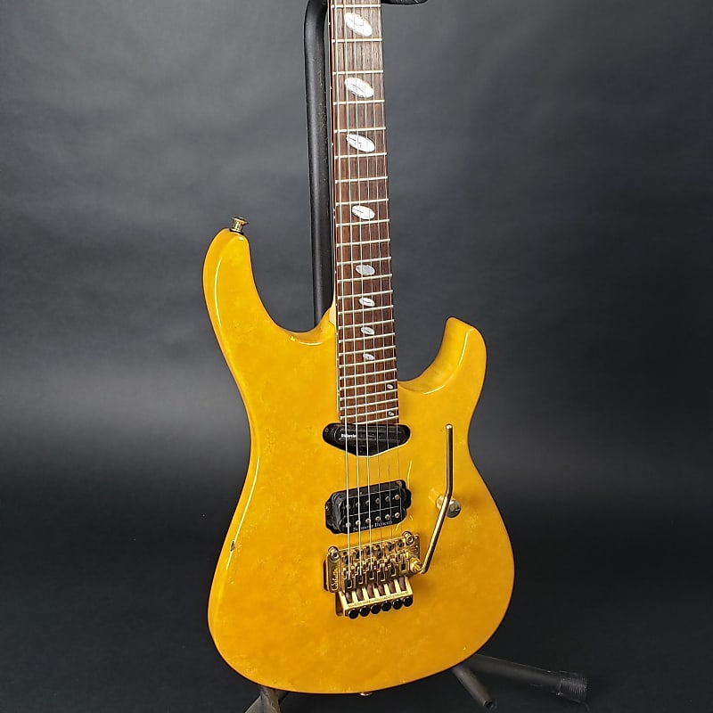 Caparison Horus Yellow Sand Sponge Finish 27 Fret Monster Reverb