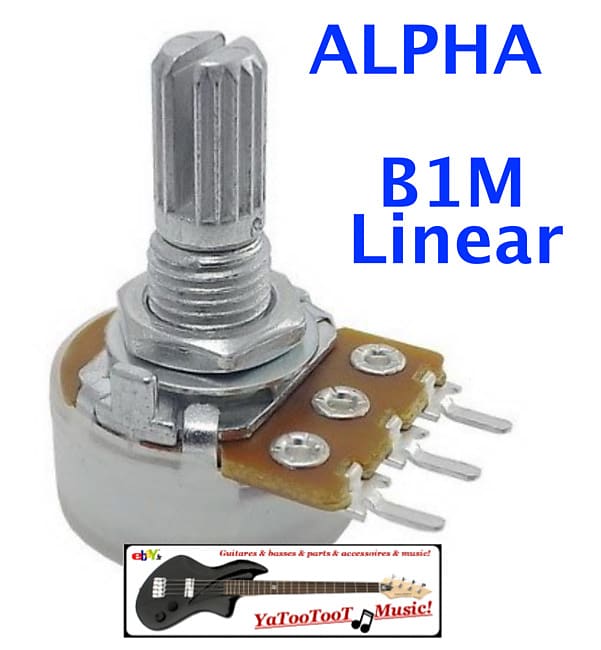 Alpha B1M Mini Potentiometer Split Shaft Linear for Reverb