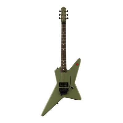 EVH Limited Star Series 6-String Electric Guitar with EVH Wolfgang Humbucker Pickup and Top-Mounted Floyd Rose Tremolo (Right-Handed, Matte Army Drab) image 1