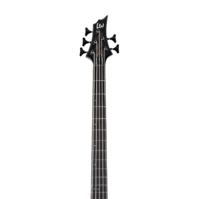 ESP LTD F-5 Ebony Burl Poplar 5-String Bass - Charcoal Burst Satin image 5