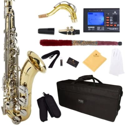 Mendini by Cecilio MTS B Flat Tenor Saxophone - Gold image 7