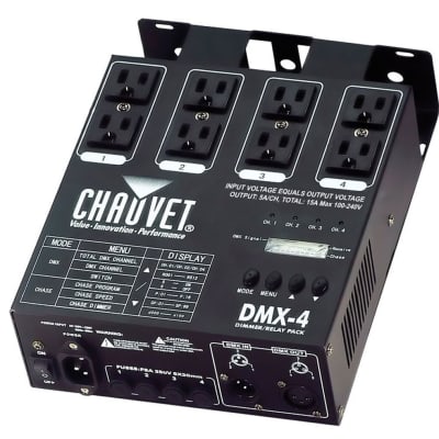CHAUVET DJ DMX-4 4-Channel Dimmer/Relay Pack DMX Controller PROAUDIOSTAR image 3
