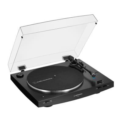 Audio Technica AT-LP3xBT Automatic Wireless Belt-Drive Turntable (Black)  Bundle with Bluetooth Monitor Speakers (2 Items)