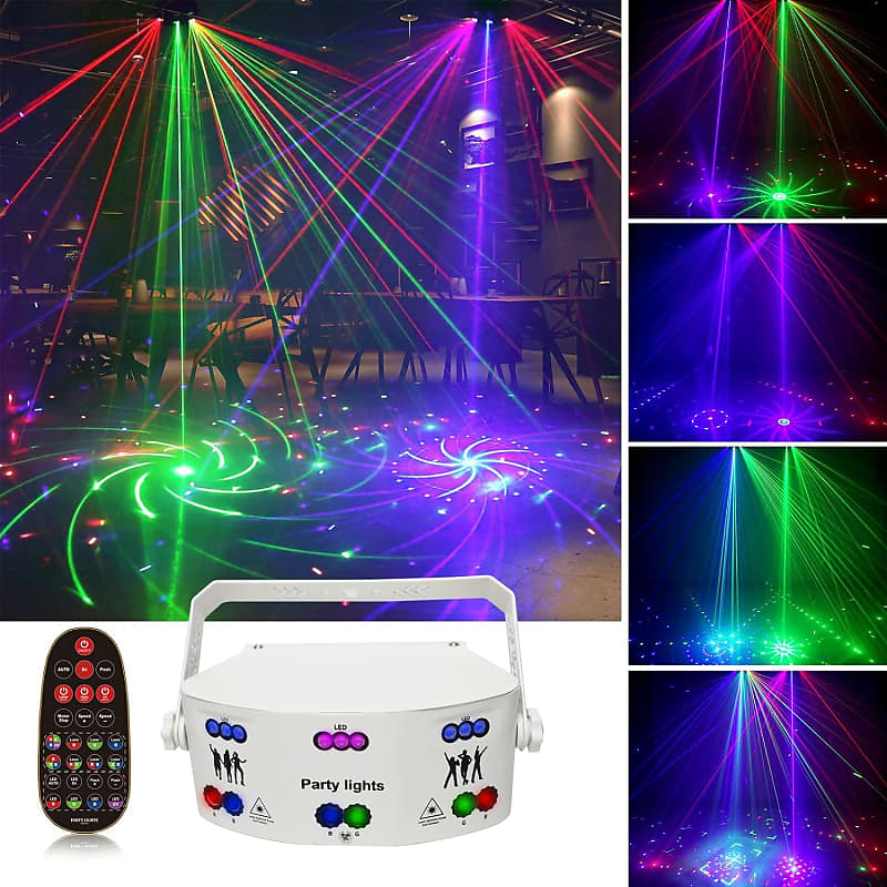 15 Eyes Party Lights Dj Disco Light Rgbw Uv Strobe Lighting Reverb