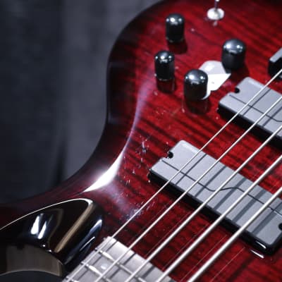 ESP LTD F-1005 See-Thru Black Cherry Sunburst 5-String Electric Bass #W23060302 image 13