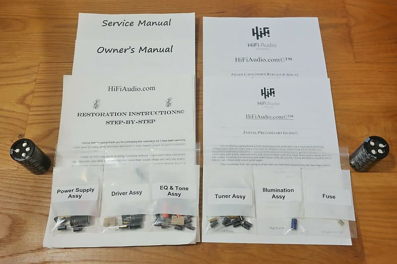 Sansui 6060 restoration kit filter capacitor repair rebuild fix  			