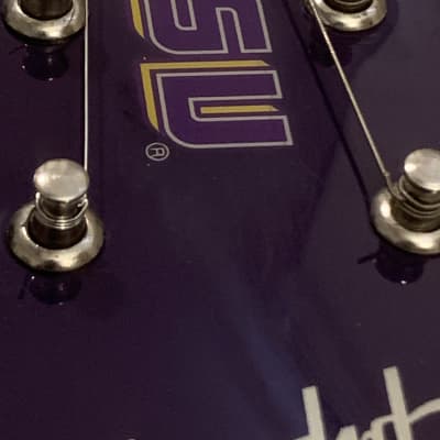2004 Epiphone Collegiate Les Paul Junior LSU Louisiana State University Tiger Guitar Purple & Yellow Officially Licensed + Original Gig Bag image 12