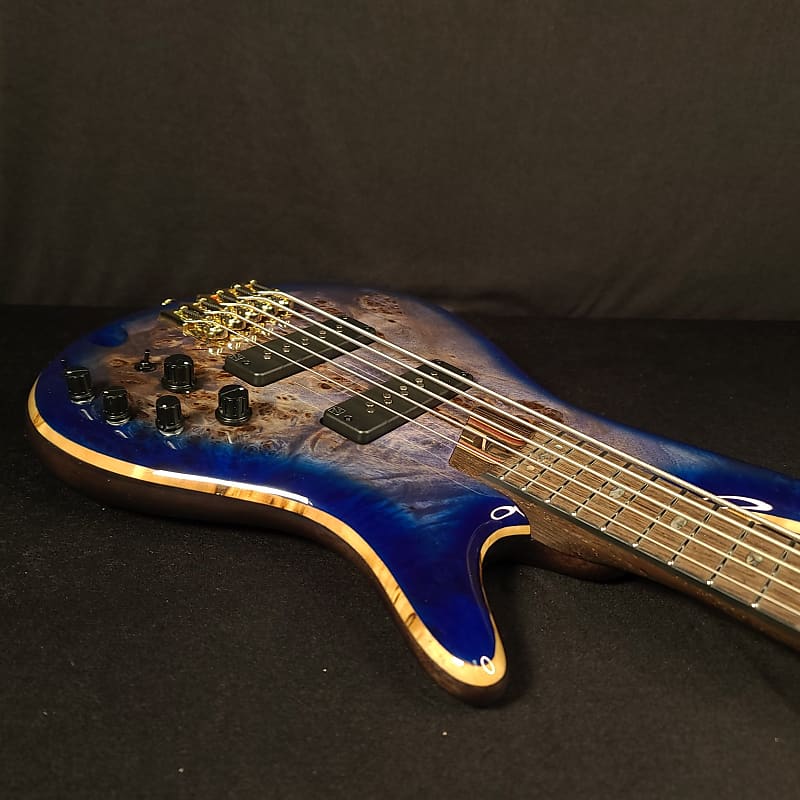 Ibanez Premium SR2605 CCB 5 String Bass Guitar Cerulean Blue Burst w/Gig  Bag | Reverb