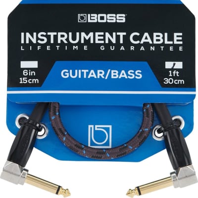 BOSS BIC-1AA 1ft Angled Instrument Cable image 1
