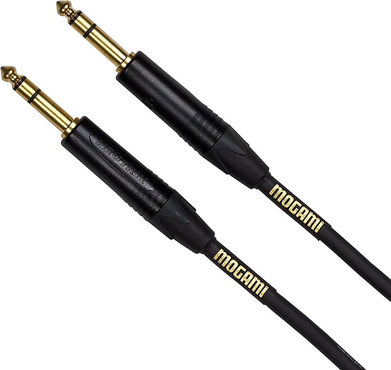 Mogami Gold TRS-TRS-50 Balanced Audio Patch Cable, 1/4" TRS Male Plugs, Gold Contacts, Straight Connectors, 50 Foot. image 1