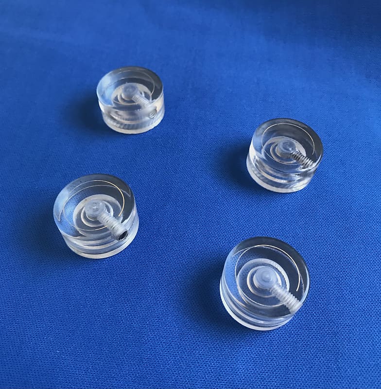 Set of 4 1950s Les Paul style Clear Guitar Knobs Set screw Reverb