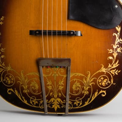 Kay  Kay Kraft Venetian Style A Arch Top Acoustic Guitar,  c. 1932, brown chipboard case. image 11