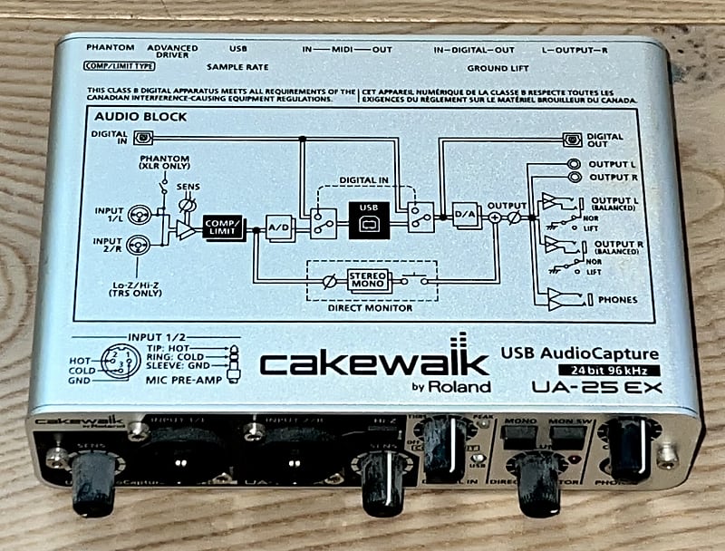 DTM・DAW cakewalk by Roland UA-25EX Roland/Cakewalk UA-25EX USB Stereo Audio Capture & MIDI