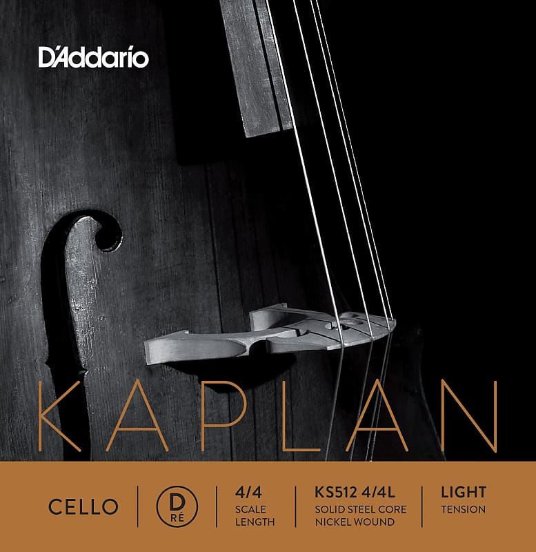 D'Addario Kaplan Cello Single D String, 4/4 Scale, Light Tension image 1