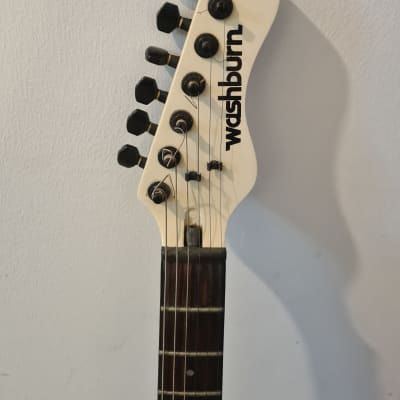 Rare Vintage Japanese Washburn Tour Telecaster BBR WT-24 WWBB 1985 White image 6