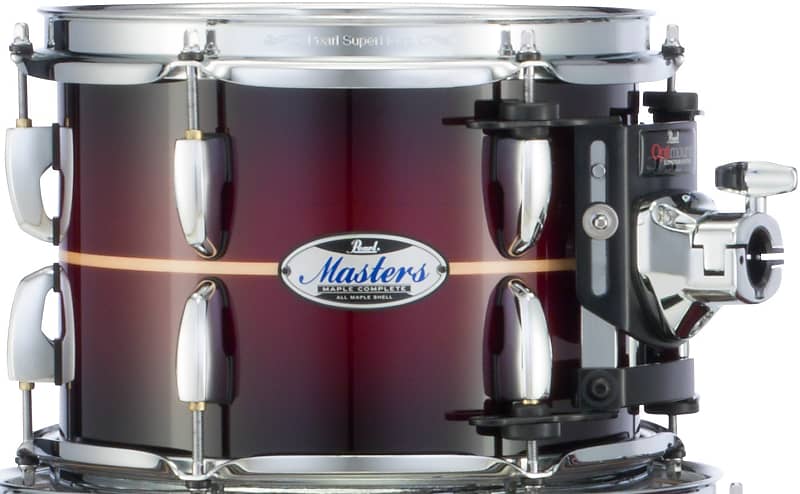 Pearl Masters Maple Complete 8x7" Natural Banded Redburst Rack Tom Tom Drum | NEW Authorized Dealer image 1