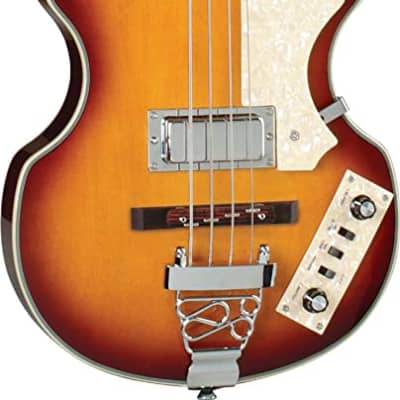 Jay Turser JTB-2B-VS -Viola Style Electric Bass Guitar - Vintage Sunburst for sale