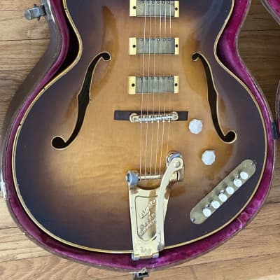1954 Epiphone  Zephyr Emperor Regent Sunburst Guitar, Bigsby, Lifton, INSANE image 1