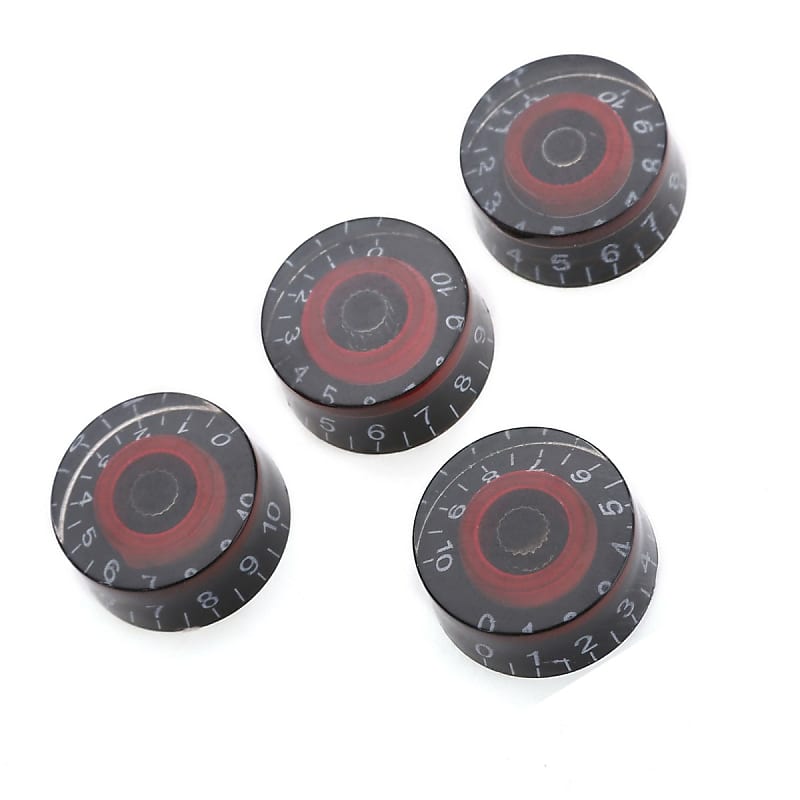 4x Les Paul Epiphone Volume Tone Guitar Knobs, redblack Reverb
