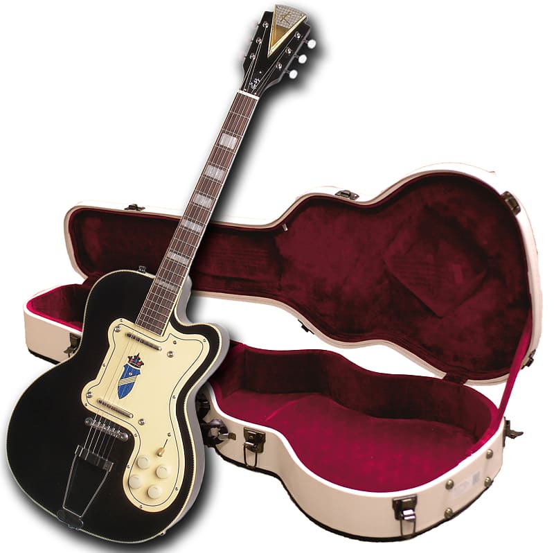 Kay Reissue Barely Used  -Jimmy Reed Thin Twin Electric Guitar - Includes $200 Case! K161VBK - Black image 1
