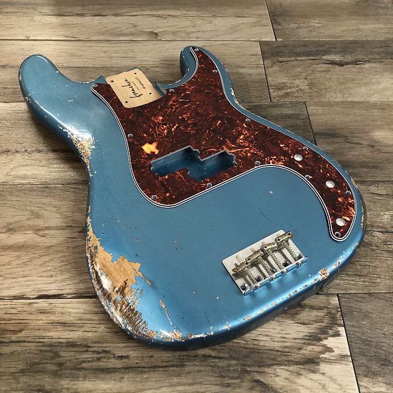 FRANCHIN Jupiter bass guitar body Relic Aged Lake Placid Blue Metallic 100% Nitro Lacquer Alder P-Bass type Made in Italy - Stock piece #20650425 image 1