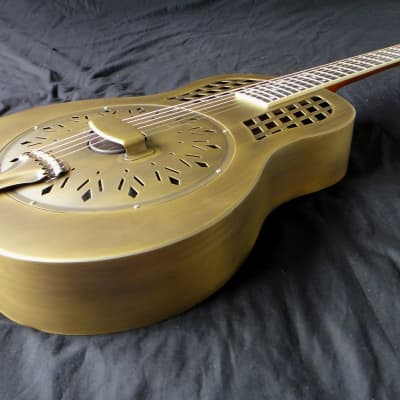 Duolian Resonator Guitar - Antique Brass Body image 1