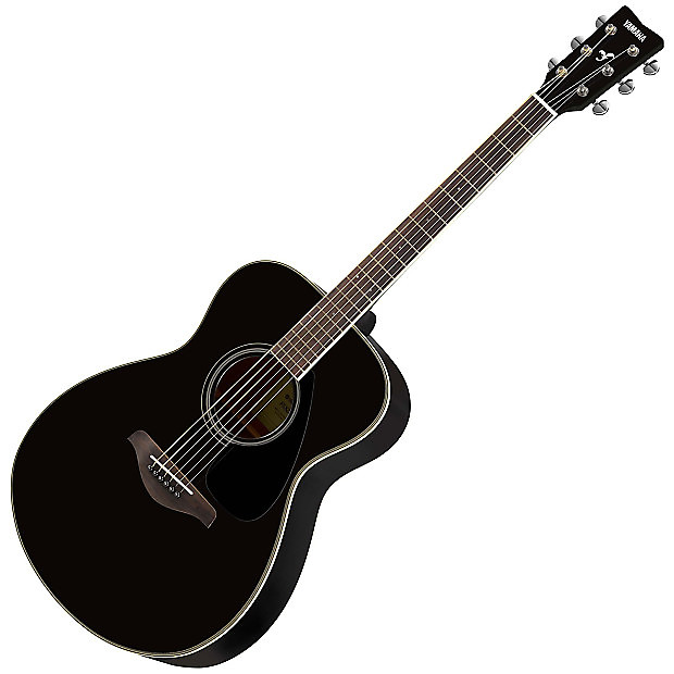 Yamaha FS820-BL Solid Spruce Top Concert Acoustic Guitar Black image 1