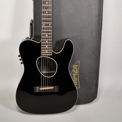 Circa 1985 Kramer Ferrington Black Finish Vintage Acoustic Electric Guitar w/OHSC image 2