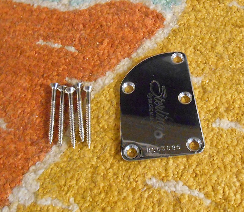 Sterling SUB Musicman Chrome Neck Plate. Project. Reverb