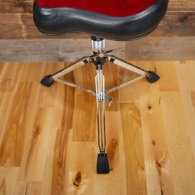 ROC N SOC ORIGINAL MOTOR CYCLE (SADDLE) DRUM THRONE, RED-Throne Top Only image 2