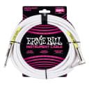 Ernie Ball 20 foot White Guitar Cable with Angle End 6047 Instrument Cable