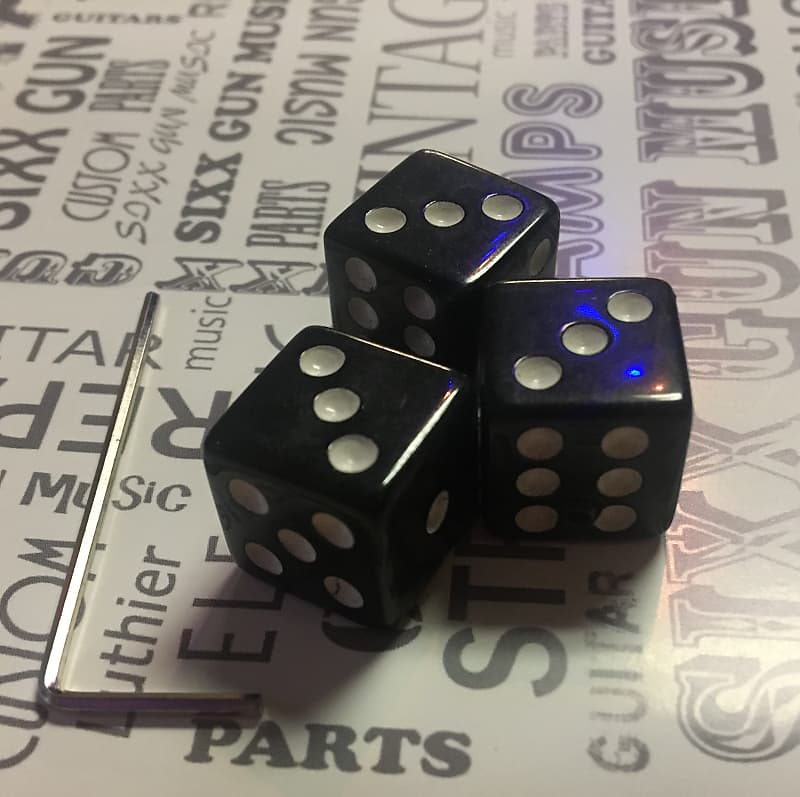SGM Dice Knobs for Solid Shaft Black & White image 1
