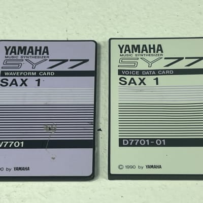 Yamaha SY77 sax 1 waveform W7701 + voice Data Card D7701-01