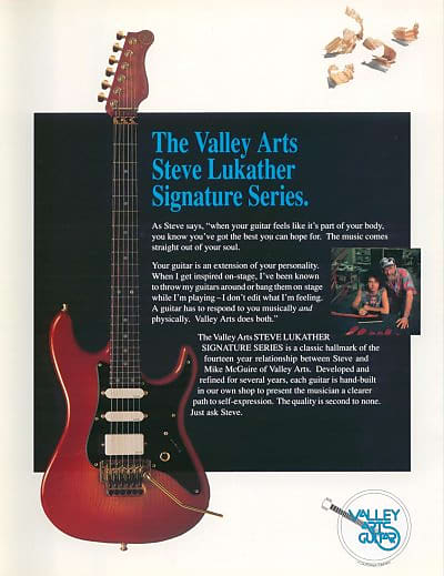 Valley Arts Steve Lukather Custom Pro 1991 Sunburst | Reverb