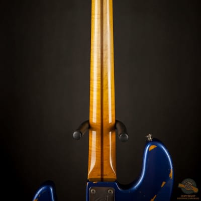 Fender Japan '75 Reissue Jazz Bass Relic, Amparo Blue Nitro image 21