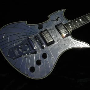 KISS PAUL STANLEY STAGED USED WASHBURN PS800 CRACKED MIRROR GUITAR - ARTIST OWNED! image 22