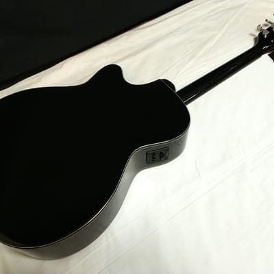 LUNA Fauna Phoenix cutaway acoustic electric Guitar NEW Classic Black w/ Light CASE image 6