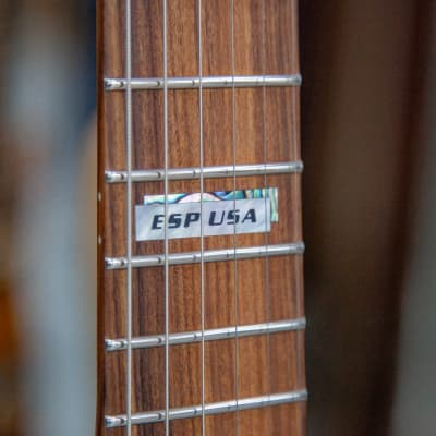 ESP TE-2 USA Custom 2019 Burl Top Blue image 10