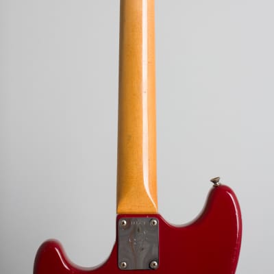Fender  Mustang Bass Solid Body Electric Bass Guitar (1966), ser. #181321, black tolex hard shell case. image 9